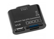 Адаптер-картридер Defender SAM-Kit / для Samsung Galaxy Tab / чтение карт памяти или подключение USB носителя/ черный.